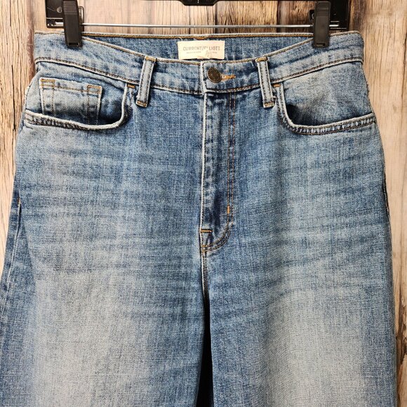 CURRENT/ELLIOTT High Waist Straight Cut Boyfriend Jeans in Dunes - 29 - Picture 3 of 13